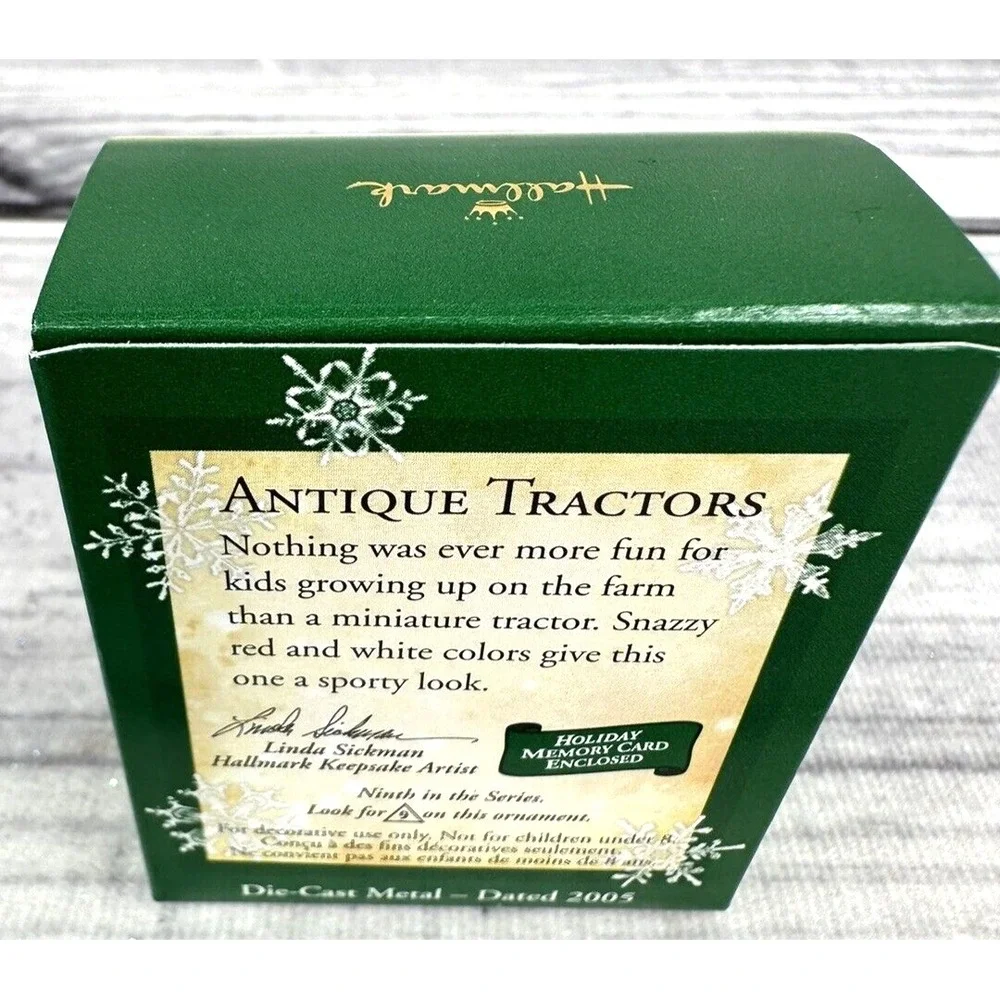 HALLMARK KEEPSAKE 2005 MINIATURE‎ CHRISTMAS ORNAMENT ANTIQUE TRACTORS